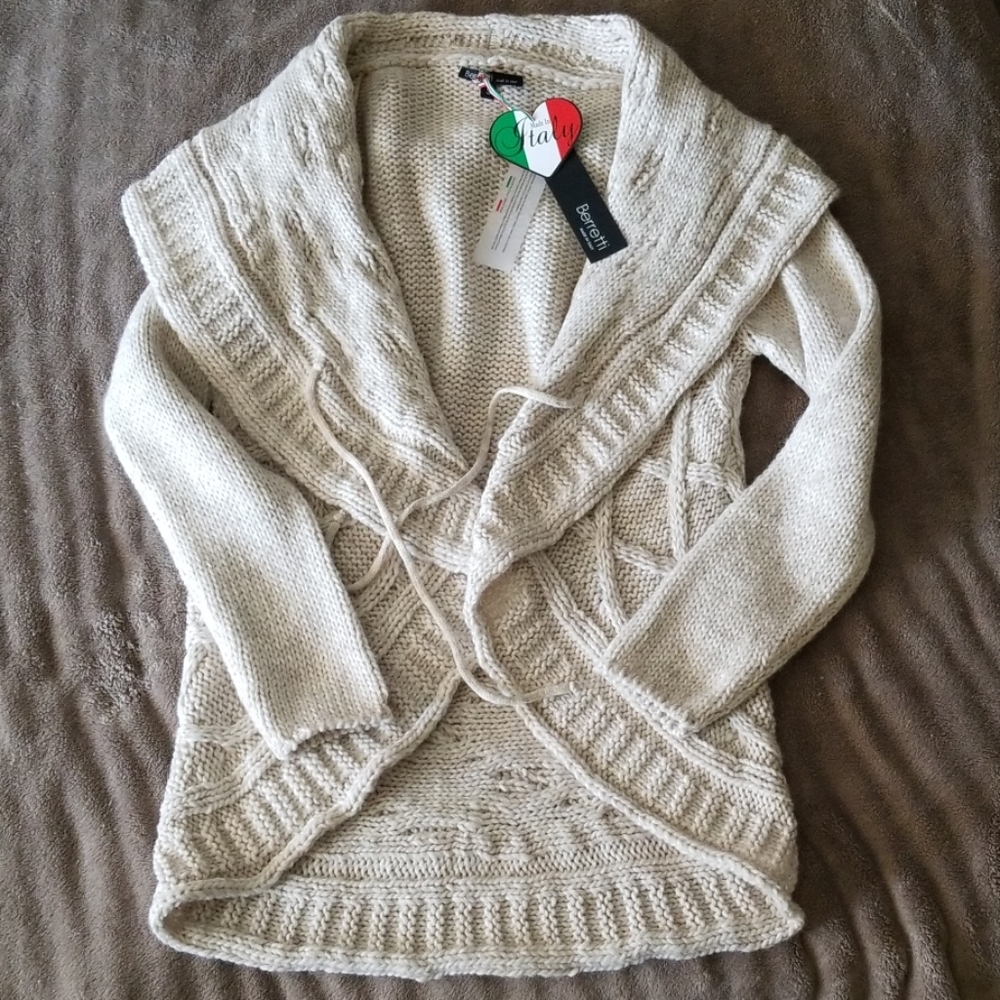 Beige Cardigan made in Italy